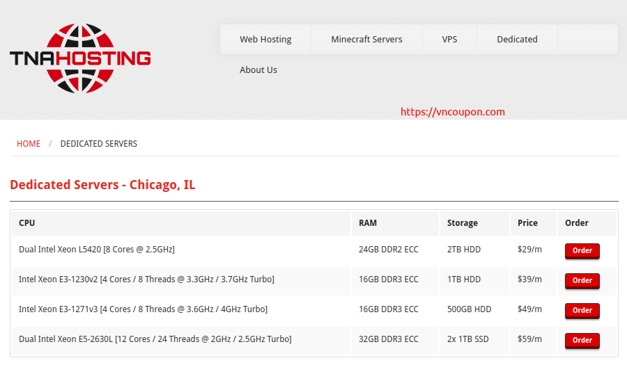TNAHosting – 独服 提供 最低 $24每月