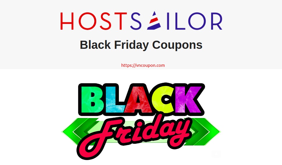 HostSailor 黑色星期五 2020 优惠券 Upto 优惠65%