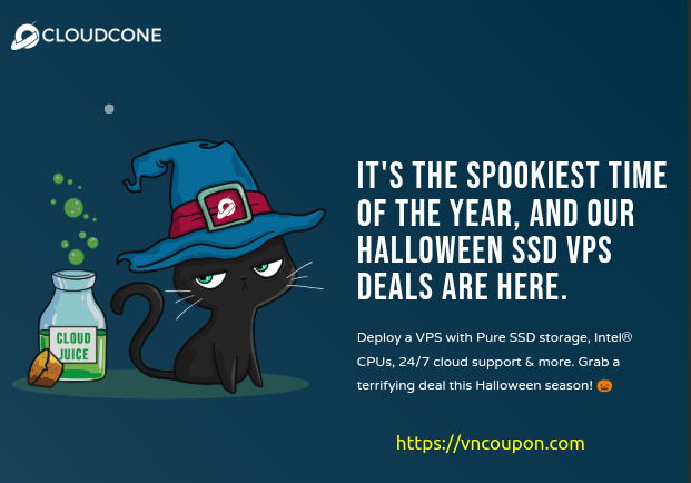 [Hallowen 2025] CloudCone – 特价机 Pure SSD VPS start at $12.99每年
