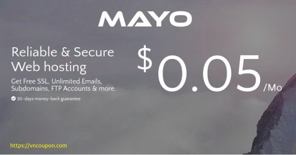 Mayo Host - 特价机 SSD 虚拟主机 最低 $3每年