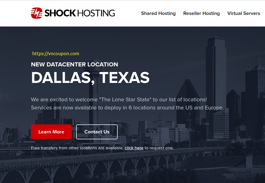 Shock Hosting – 终身优惠65% 独服 最低 $35每月 in Dallas, TX