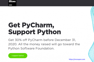 Get your JetBrains PyCharm Professional this 十二月with a 30%折扣