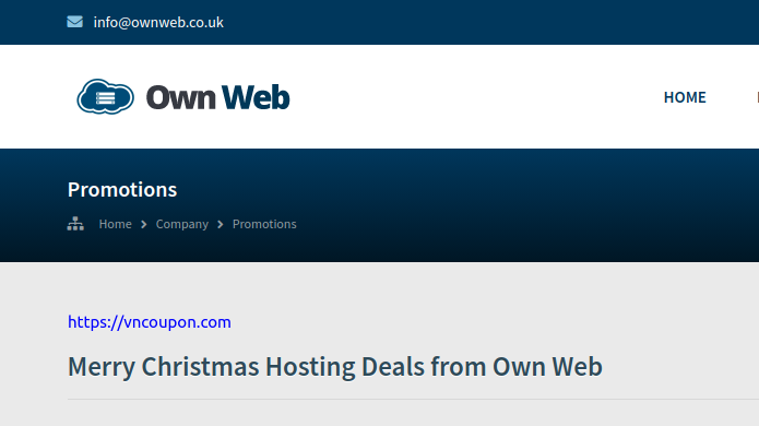 [Xmas 2020] Own Web – VPS & 独服 优惠信息 最低 $22每年