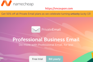 Namecheap – 节省 优惠50% on Professional Business Email套餐
