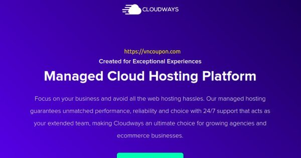 Cloudways 优惠券 on 三月2022 - 优惠30% 优惠券, $30 USD 免费Credits