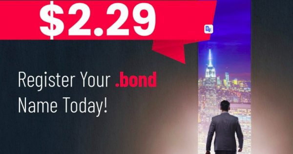 Namesilo 优惠信息、优惠券 on 八月2021 – Get your standard .BOND 域名 name for 仅 $2.29
