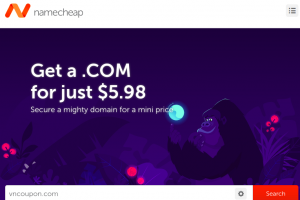 Namecheap  &  on 2021 –  New .COM Registration  $5.98 for 