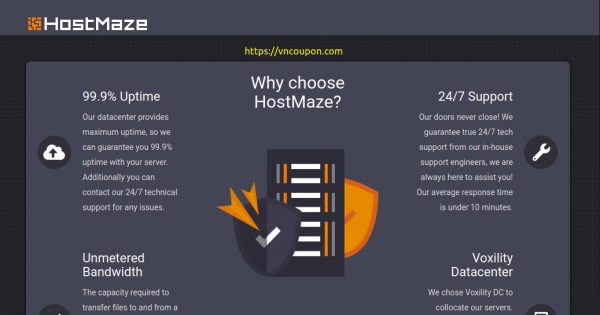 HostMaze - 优惠19% for any new services