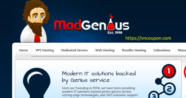 MadGenius - 优惠50% KVM VPS 提供 最低 $59.40每年