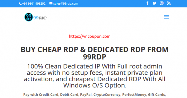 99RDP - 30% 一次性折扣 on RDP Service