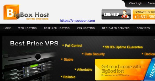 BigBoxHost - OpenVZ VPS 最低 $15每年 - KVM VPS 最低 $4.50每月 - Get at more折扣ed price on annual signups