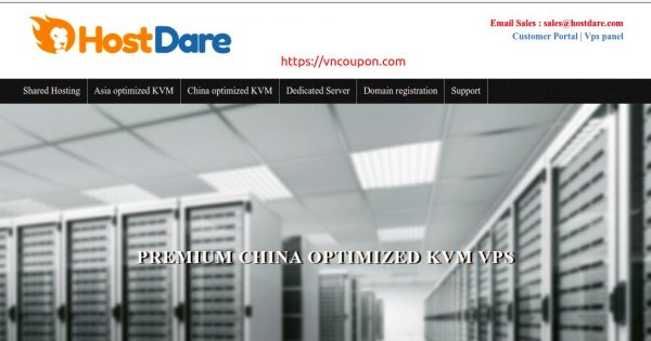 HostDare - 优惠信息al Premium 中国优化网络 KVM VPS 最低 $44.99 USD每年 + 10% Extra 优惠券