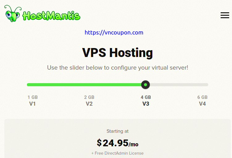 HostMantis – 优惠25% 永久 on NVMe SSD VPS + 免费DirectAdmin License