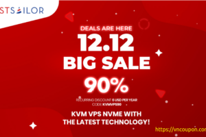 [12.12 Mega Deal] HostSailor – Get Your KVM VPS NVMe at 90% 永久折扣