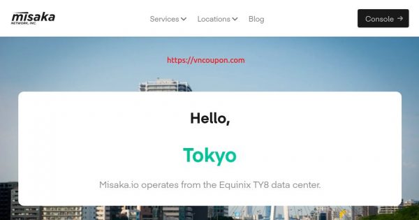 Misaka.io Tokyo Launch - 优惠30% NVMe VPS 仅 $7每月