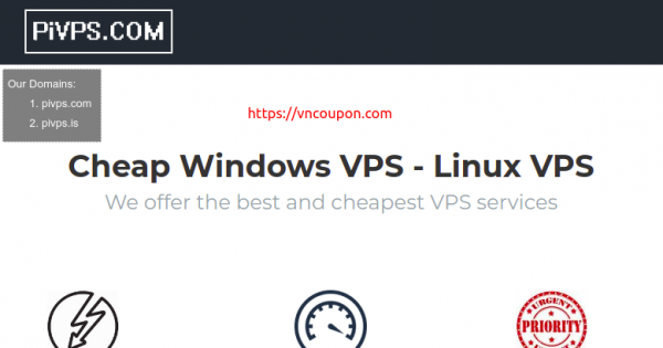 PiVPS - Linux & Windows VPS 最低 $4.99每月