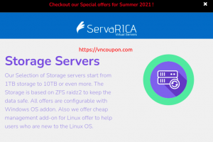 [夏季Sale] ServaRICA – 特价机 虚拟主机 & Storage VPS 提供 on 夏季2021