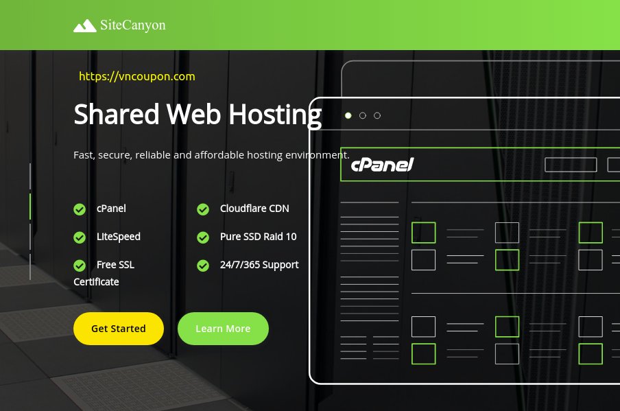 SiteCanyon 虚拟主机 提供 最低 $8.3每年 – 67% 一次性折扣