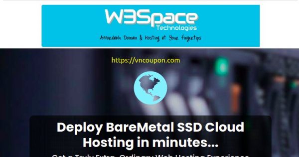 W3Space - 优惠50% Fully Offshore VPS 仅 $8.48每月, KVM SSD VPS 最低 $15每年