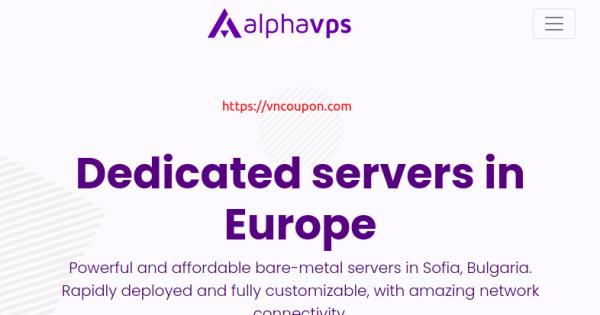 [End Of 夏季Sale] AlphaVPS - 特价机 EU 独服 最低 49EUR每月 - E5-2630Lv2 / 64GB内存/ 480GB SSD