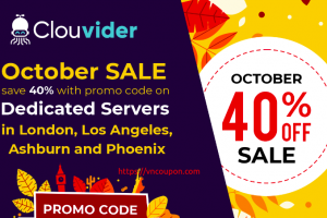 [十月Sale] Clouvider – 优惠40% 独服 in伦敦, 洛杉矶, Ashburn、Phoenix