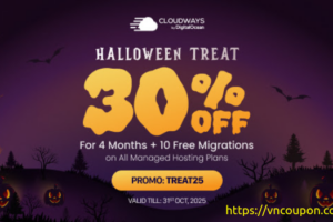 [Halloween 2025 Sale] Cloudways – 优惠30% for 4 Months
