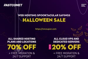 [Halloween 2021 Sale] FastComet – 优惠70% All 虚拟主机 – 优惠30% All Cloud VPS、独服