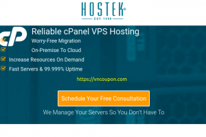 HOSTEK – 优惠75% cPanel VPS 最低 $36.57每月