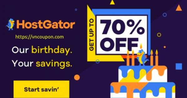 [Snappy's Birthday Sale] HostGator - 优惠70% ALL 12-36 Month 虚拟主机 Packages