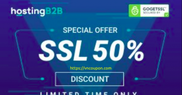 优惠50% SSL Certificate Sale at HostingB2B