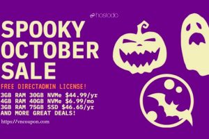 Hostodo Spooky 十月Sale – NVMe KVM VPS Promo 最低 $44.99每年 (2 vCPU +  3GB内存+ 30GB NVMe Space)