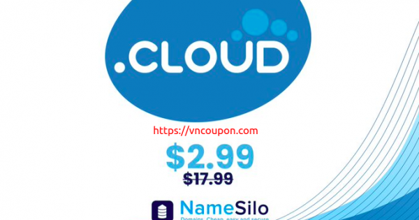 [Flash Sale] Register your .CLOUD 域名 name for 仅 $2.99 (regular price $17.99) at NameSilo!
