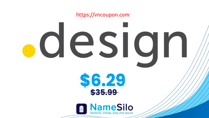 NameSilo – Register yours .DESIGN 域名 name for 仅 $6.29 (regular price $35.99)