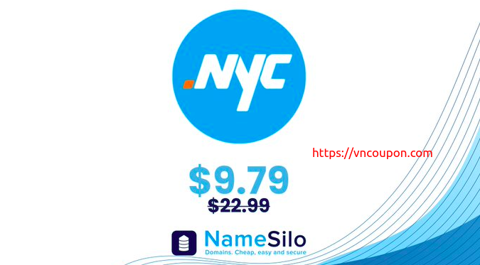 NameSilo – Get your .NYC 域名 name for 仅 $9.79!