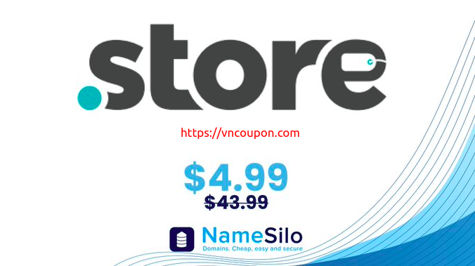 Get your .STORE 域名 name for $4.99 (regular price $43.99) at NameSilo!