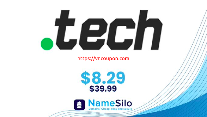 Get your .TECH 域名 name for $8.29 at NameSilo!