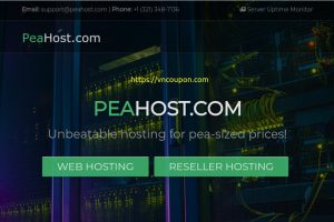 PeaHost – 虚拟主机 最低 $2每月 – 优惠10% 优惠券