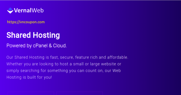 VernalWeb - 优惠50% Cloud 虚拟主机 Offers