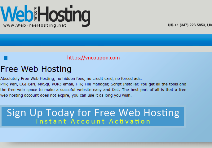 免费虚拟主机 from WebFreeHosting – 1GB 硬盘容量 / 5GB 流量 – No hidden fees, No credit card, No forced ads.