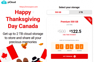 pCloud Happy Thanksgiving Day Canada – 节省 优惠76% Cloud Storage