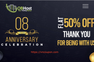 OBHost 8th Anniversary – Flat 优惠50%