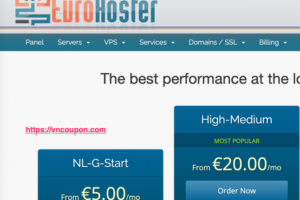 EuroHoster – 优惠信息al Servers in Netherlands 最低 138.9 EUR每月 + 优惠80% VPS
