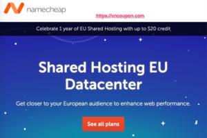 Namecheap – Celebrate 1 year of EU 虚拟主机 with 最高$20 credit