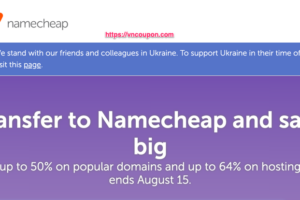 Namecheap 流量 Week Sale – Save 最高50% on popular 域名、最高64% on hosting 流量