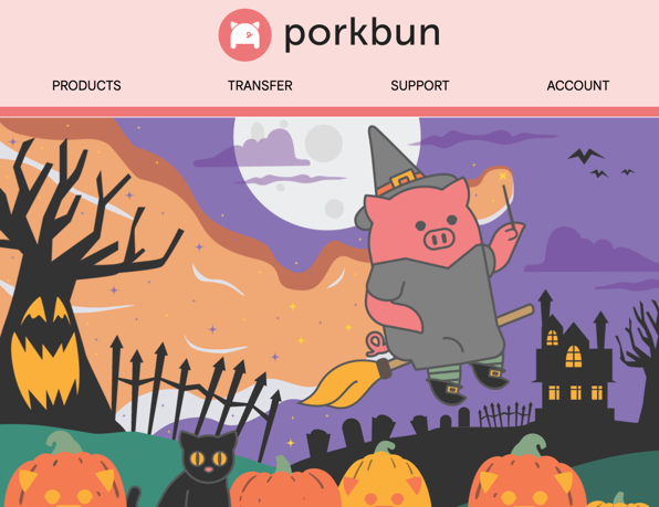 Porkbun Some Spooky Season Savings! 域名 优惠信息
