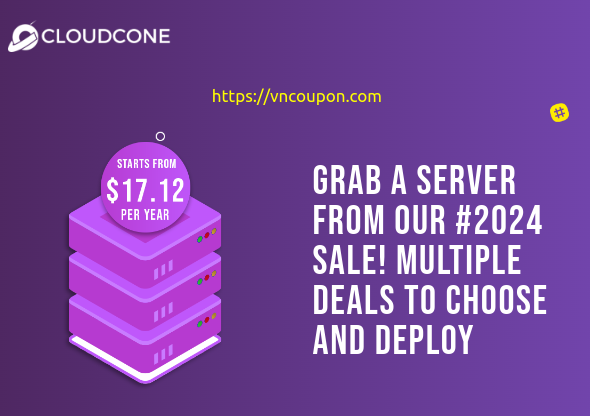 [Hashtag 2024 Offers] CloudCone 按小时计费 KVM 提供 –半托管型 云服务器 最低 $17.12每年