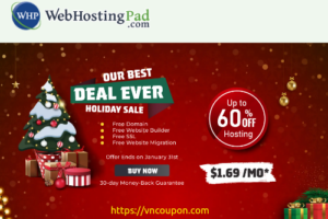 [Xmas 2023] WebHostingPad – 优惠60% 虚拟主机 最低 $1.69每月