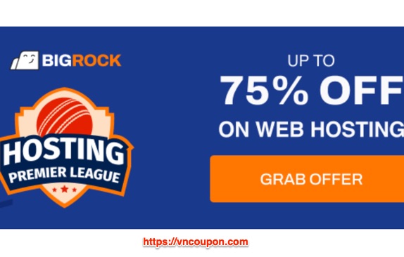 BigRock Hosting Premier League Promo Sale – 最高优惠75% All 虚拟主机