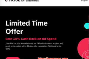TikTok Ads – 优惠30% Cash Back on Ad Spend