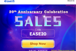 EaseUS 20th Anniversary – 最高优惠60% Sale